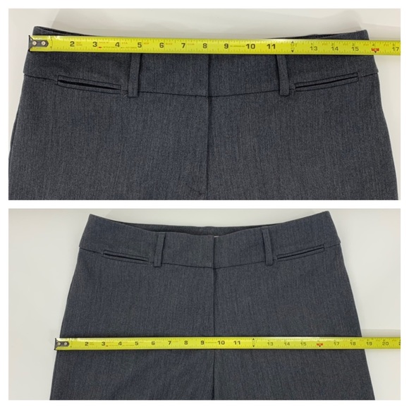LOFT Outlet Solid Gray Original Dress Trouser Pants Crease Detail Size 6 - Picture 13 of 16